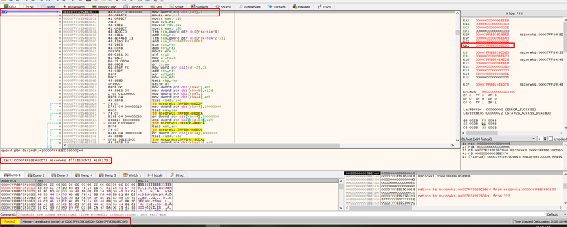 CLR - RWX Memory Breakpoint (Write Access)